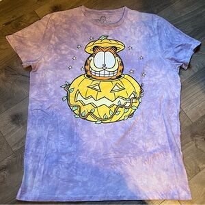 Cakeworthy Garfield Pumpkin Tie Dye Tee